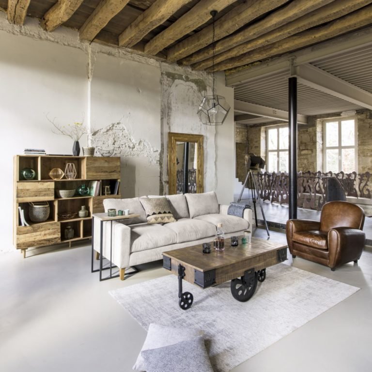 canapé velours cotelé gris-tendance déco 2019