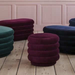 pouf en velours
