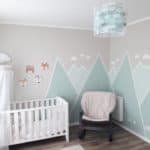 peinture montagne chambre bébé