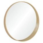 Miroir rond en chêne