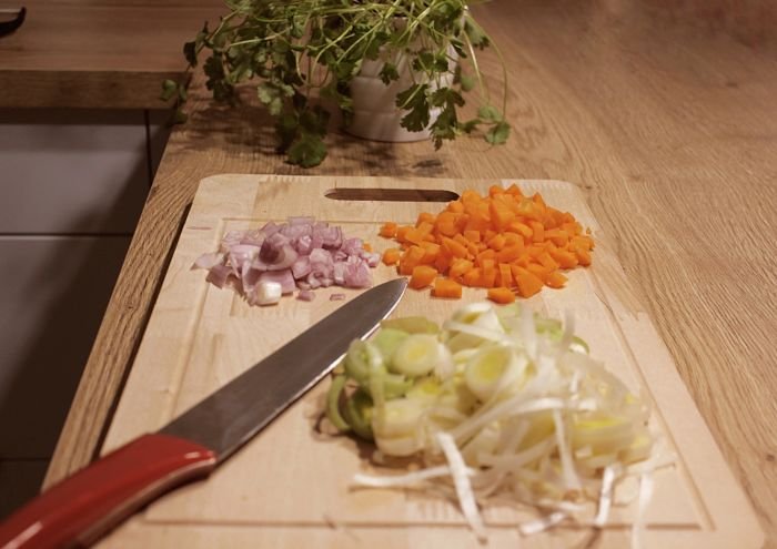 recette de riz aux légumes et knacki pour enfants