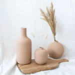 trio de vases en terre cuite pour déco naturelle de chambre ou de salon