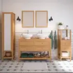 Meuble vasque en bois castorama à poser pour une salle de bain cosy
