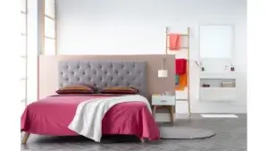 tete de lit capitonnée grise